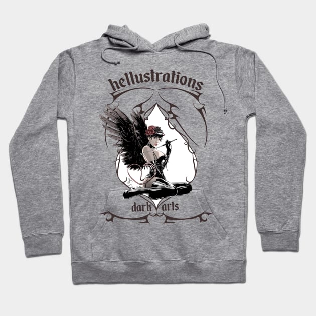 Hell Pin Hoodie by Hellustrations